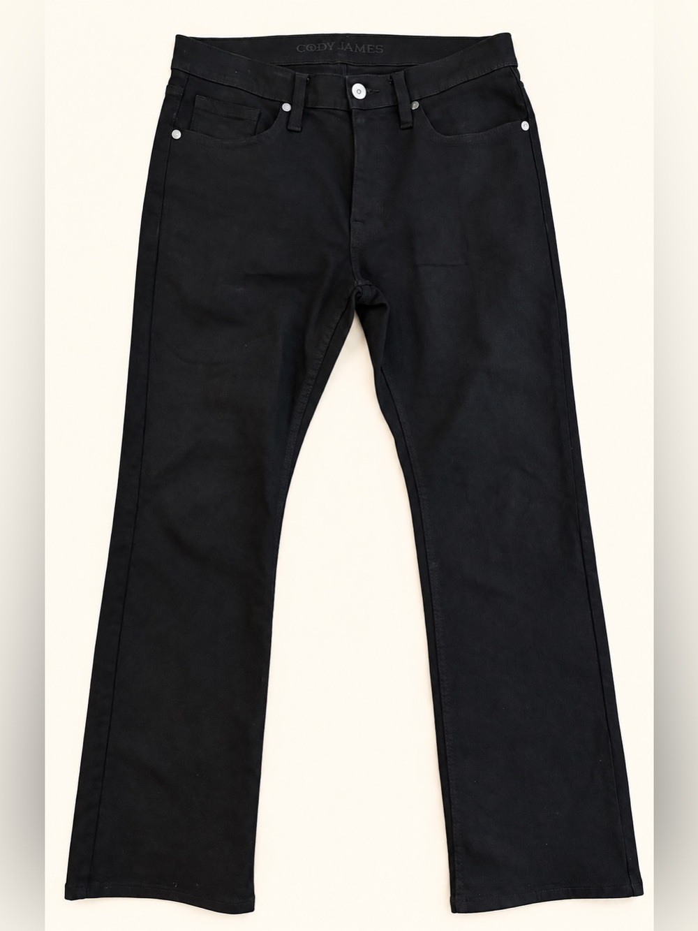 Cody James Men’s Black Bootcut Stretch Denim Jeans 34x32 - Picture 2 of 7